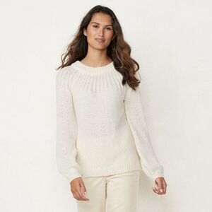 LC Lauren Conrad Women's Ivory Sweater